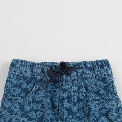 Baby Boys Middle Indigo Cotton Trousers