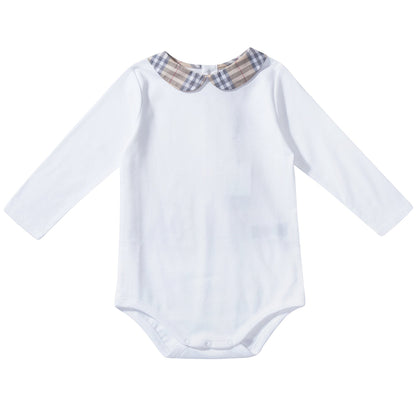 Baby  White   Cotton  Babysuit
