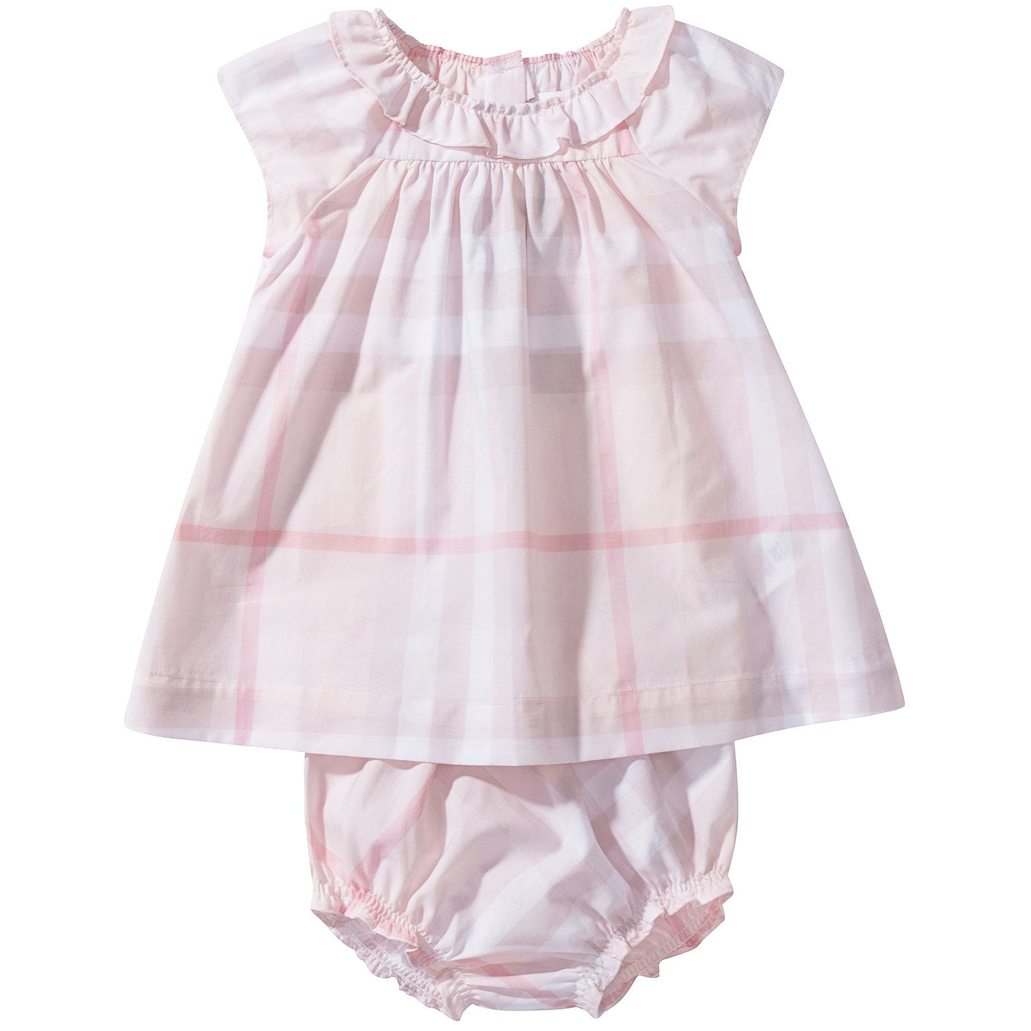 Baby  Girls  Ice  Pink   Cotton  Check   Dress