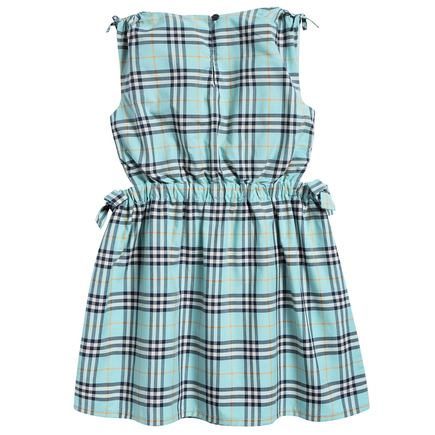 Girls Bright Aqua Cotton Dress