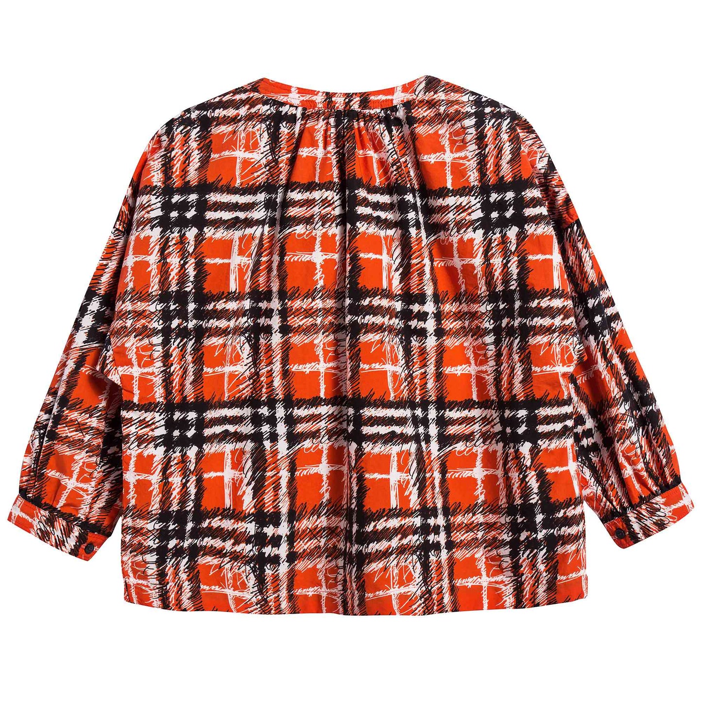 Girls Bright Red Cotton Blouse