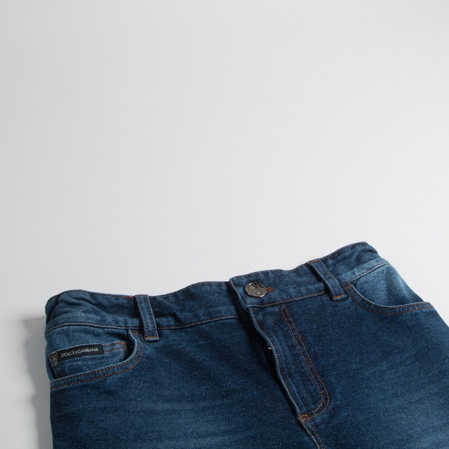 Girls Blue Cowboy Cotton Trousers