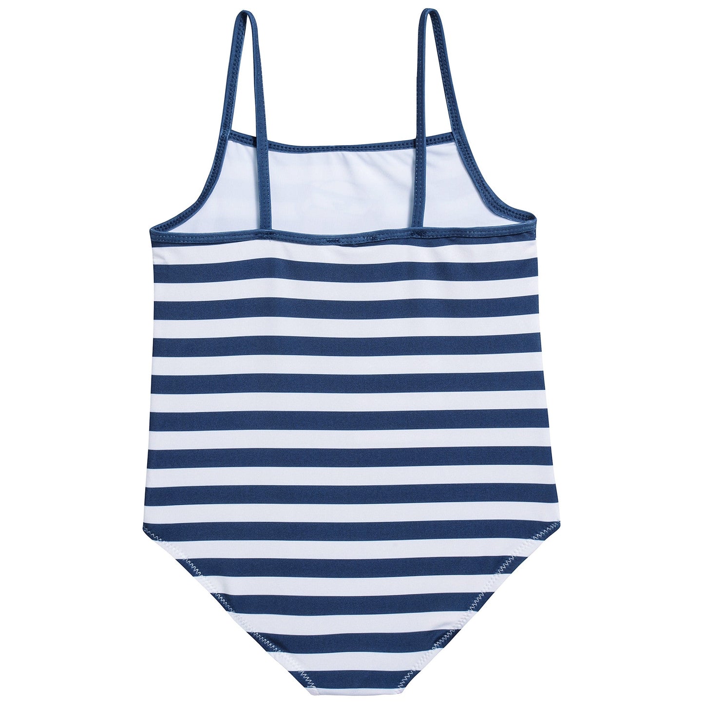 Girls Blue Striped Bathing Suit