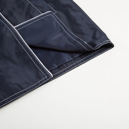 Girls Navy Blue Polyester & Cotton Jacket