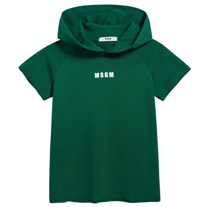 Boys Green Logo Cotton Top