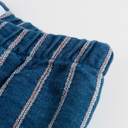 Girls Blue China Cotton Trousers