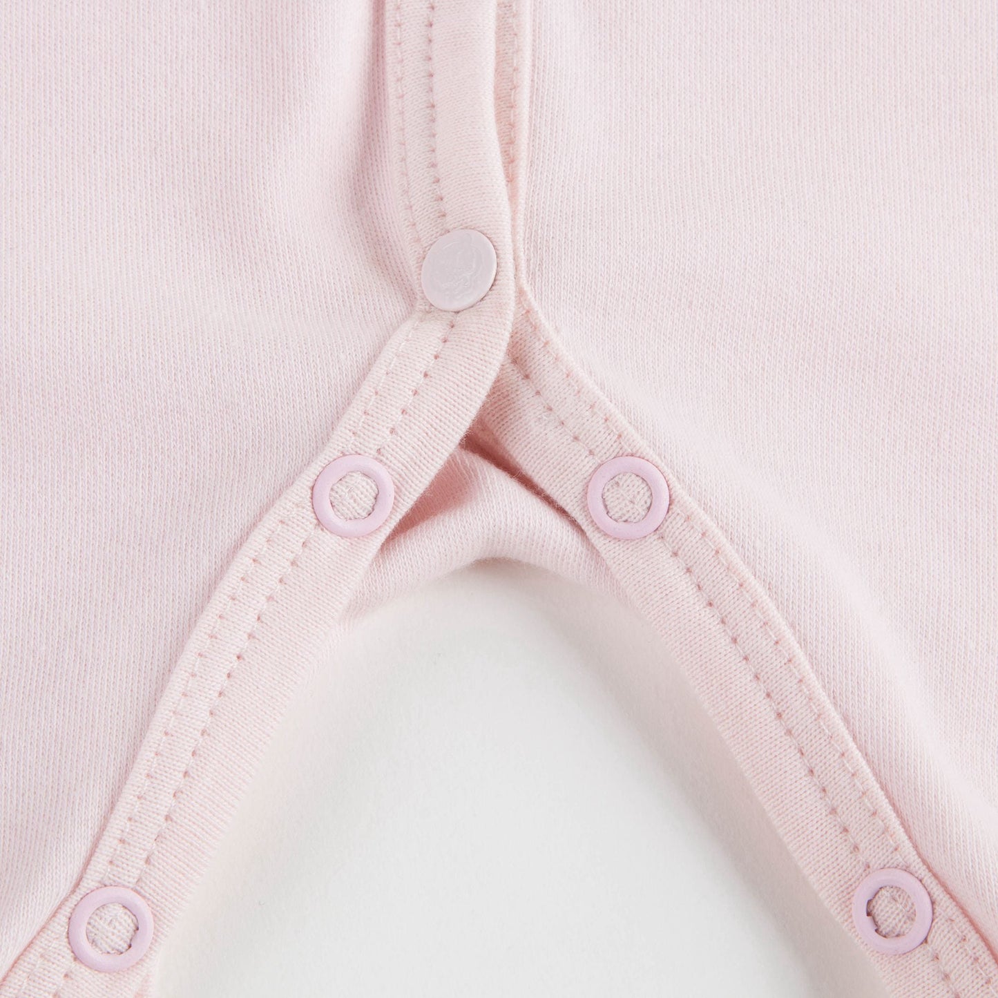 Baby Girls Light Pink Cotton Babysuit