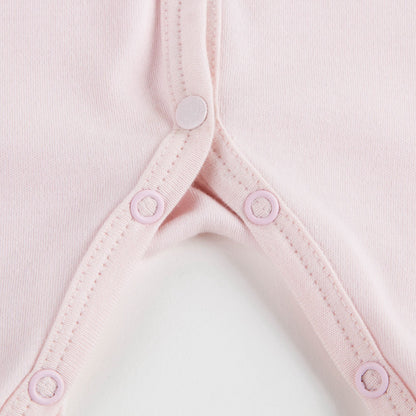 Baby Girls Light Pink Cotton Babysuit