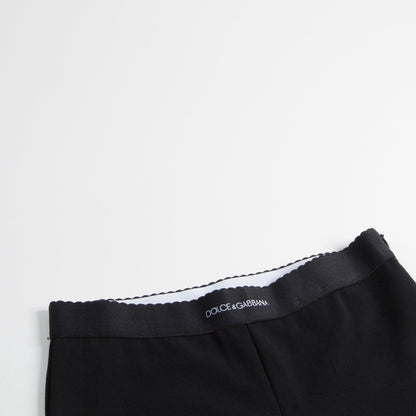 Girls Black Cotton Trousers