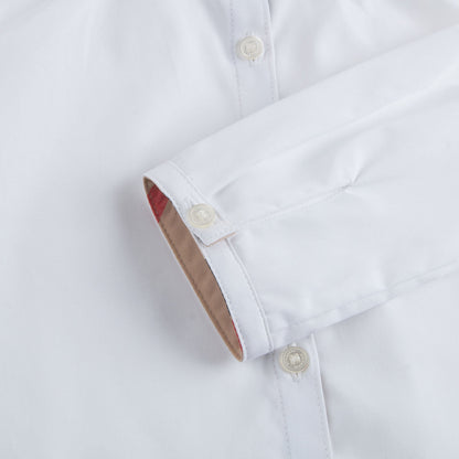Baby Girls White Blouse with Check Cuffs