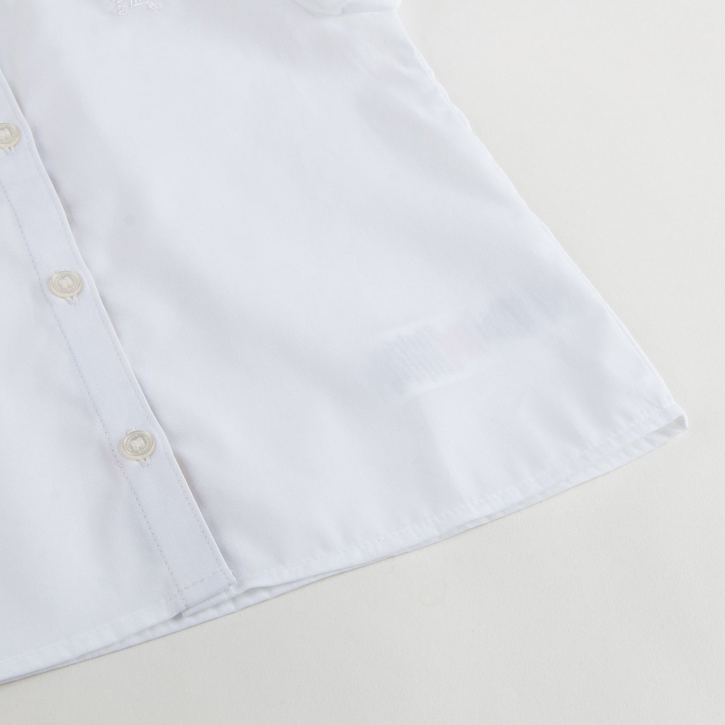 Baby Girls White Blouse with Check Cuffs