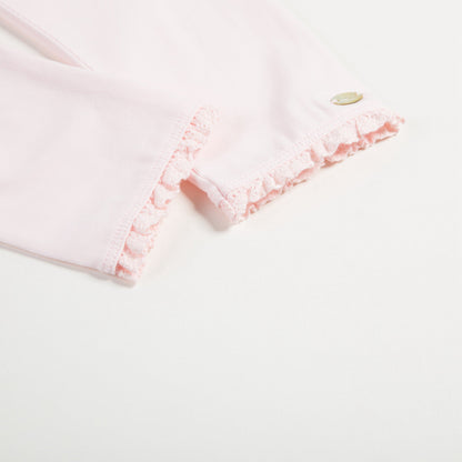 Baby Girls Pale Pink  Cotton Leggings