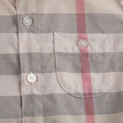 Baby Boys Beige Check Shirt