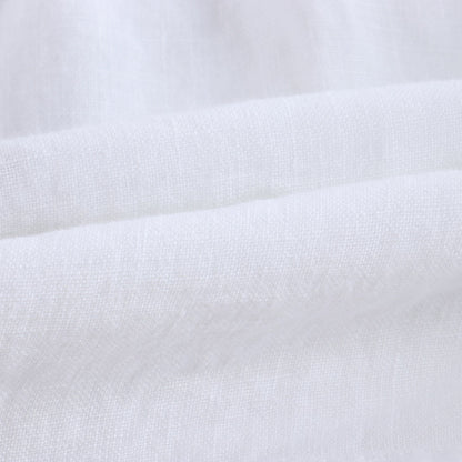 Girls White Linen Shorts