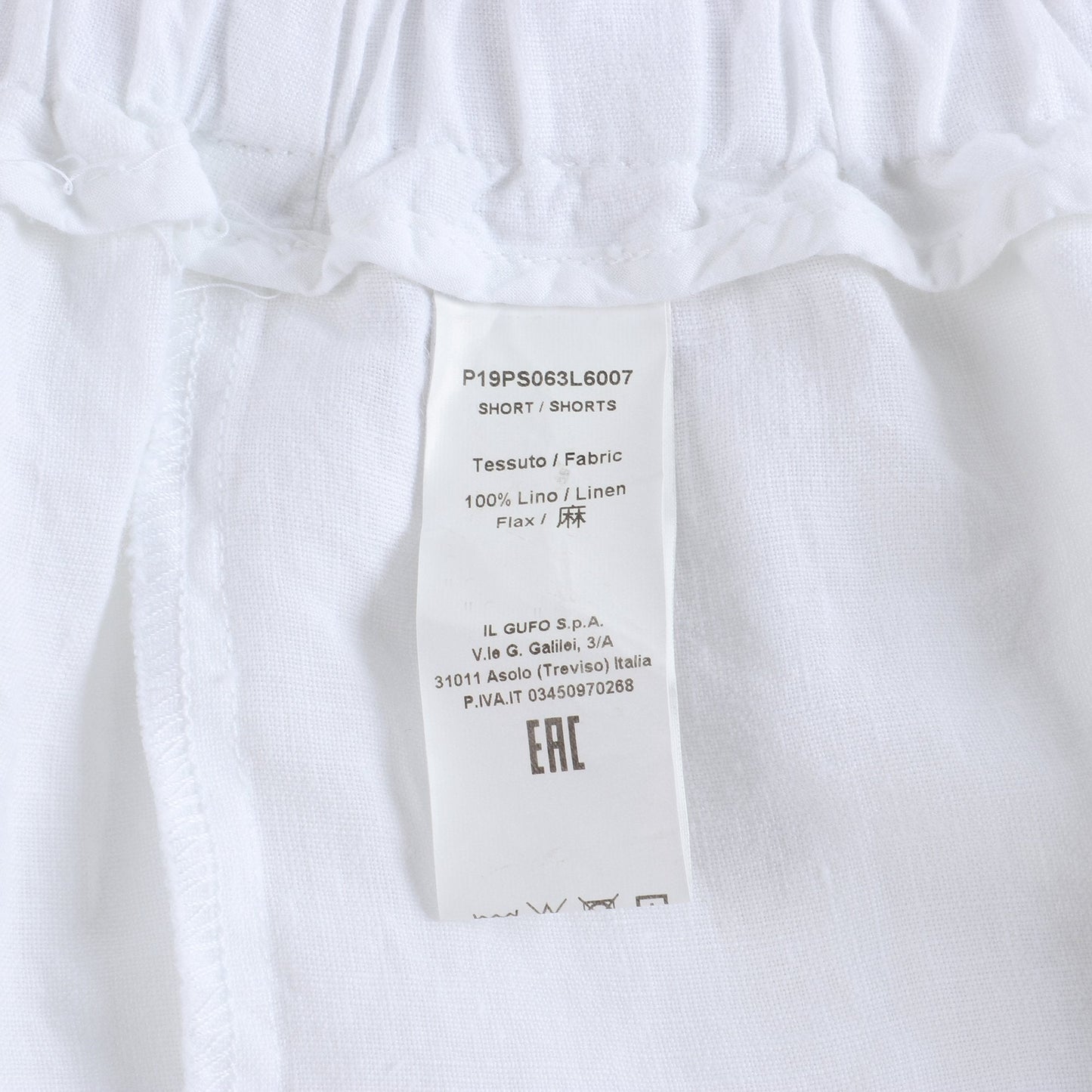 Girls White Linen Shorts