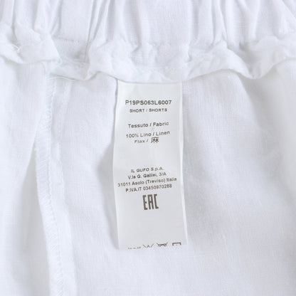 Girls White Linen Shorts