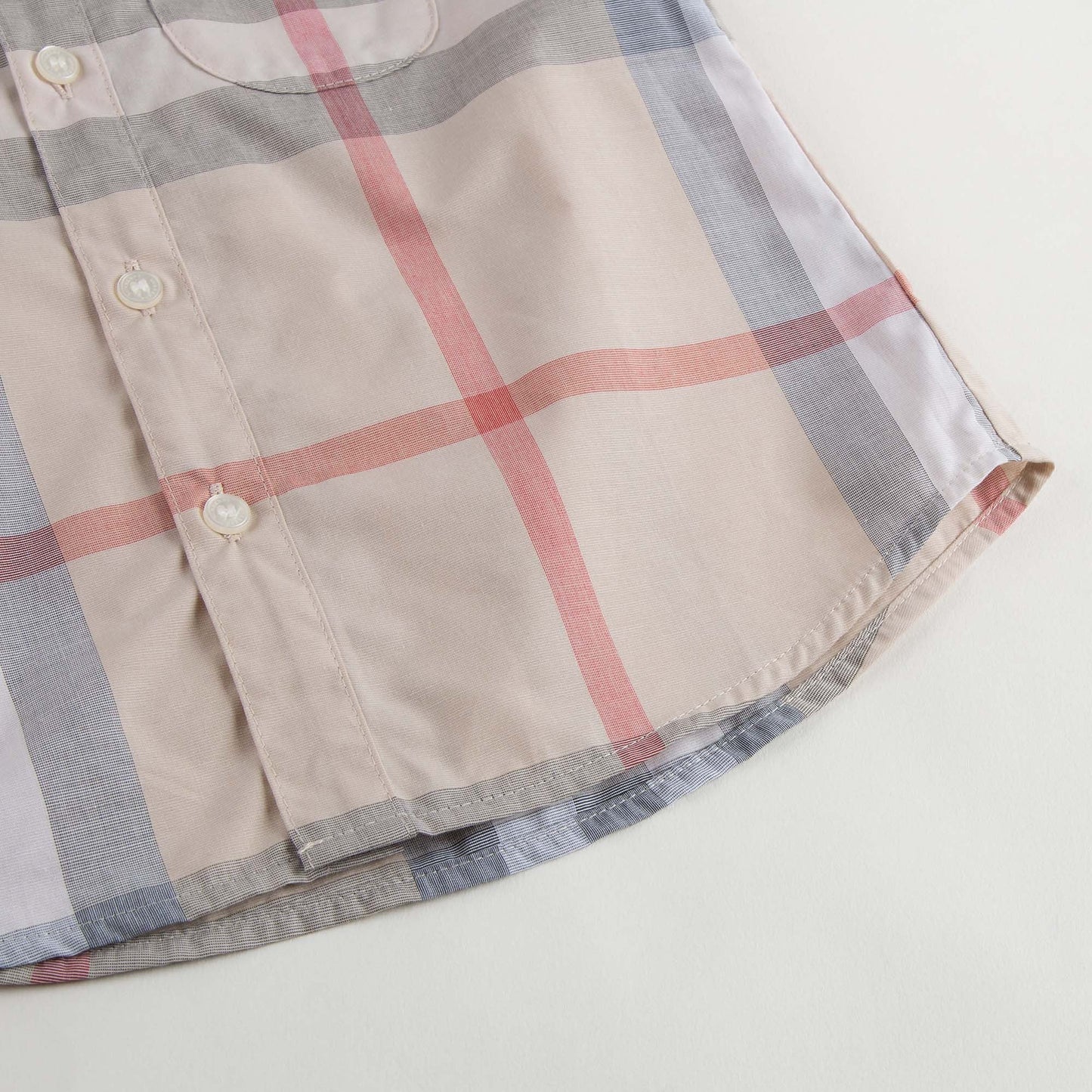 Baby Boys Beige Check Shirt