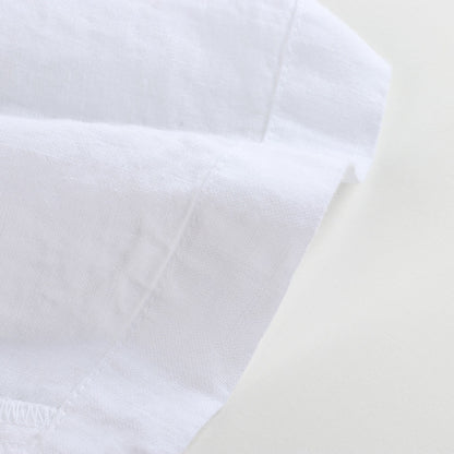 Girls White Linen Shorts