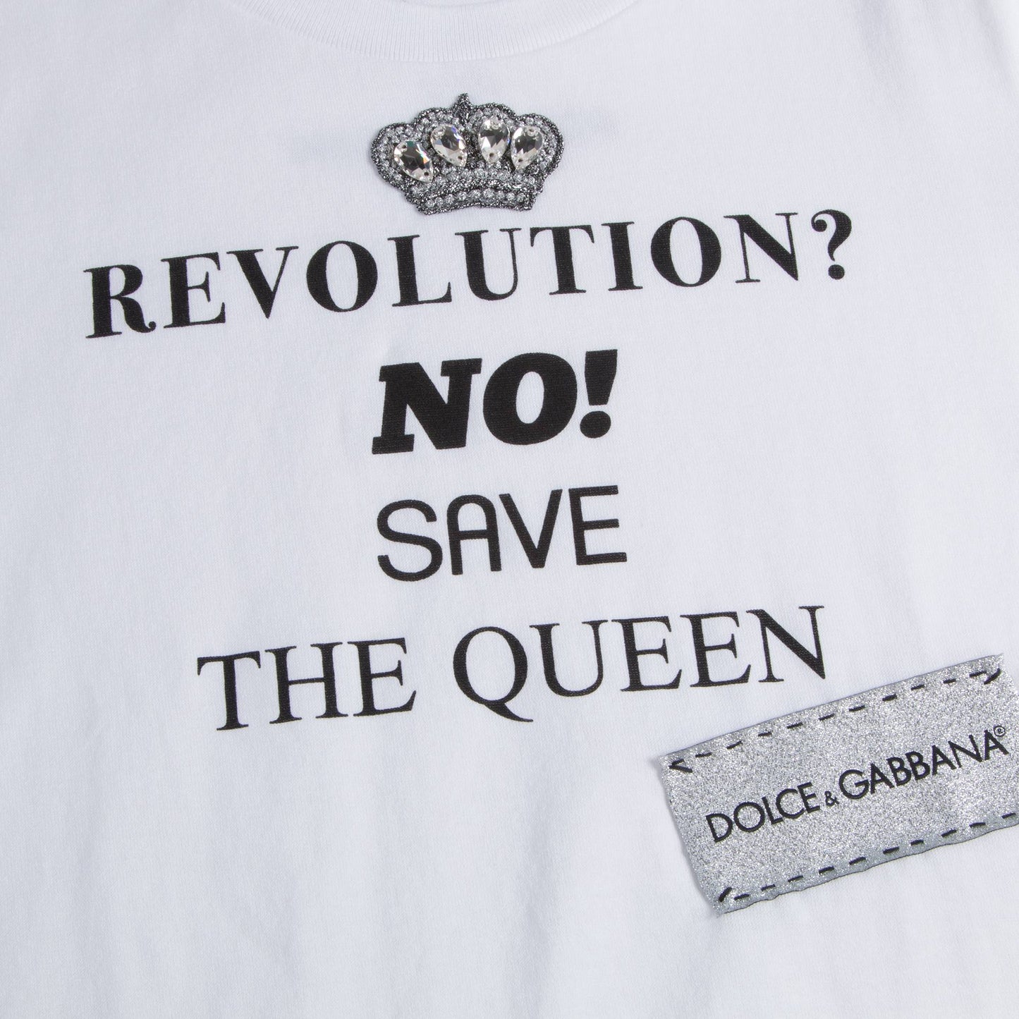 Girls White Cotton T-shirt