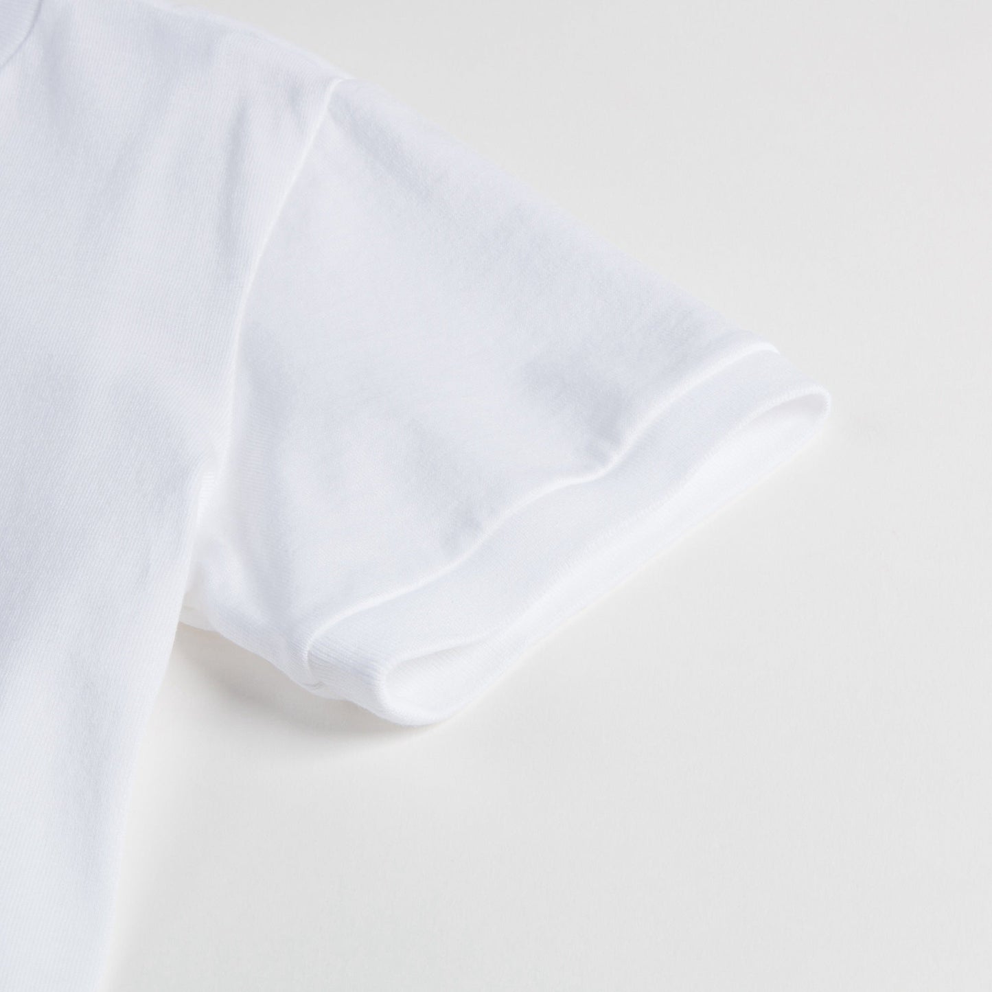 Girls White Cotton T-shirt