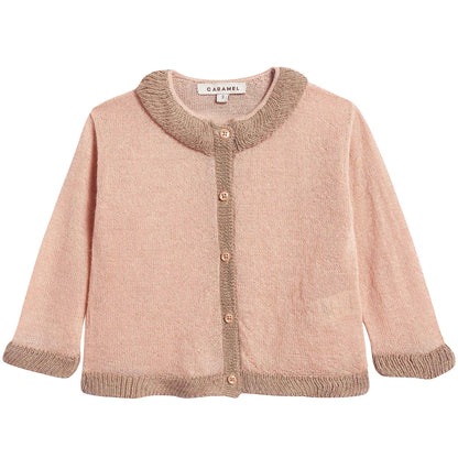 Baby Girls Pink Baby Alpaca Knitwear Cardigan