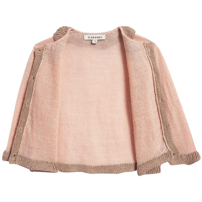 Baby Girls Pink Baby Alpaca Knitwear Cardigan