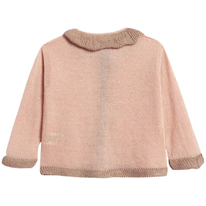 Baby Girls Pink Baby Alpaca Knitwear Cardigan