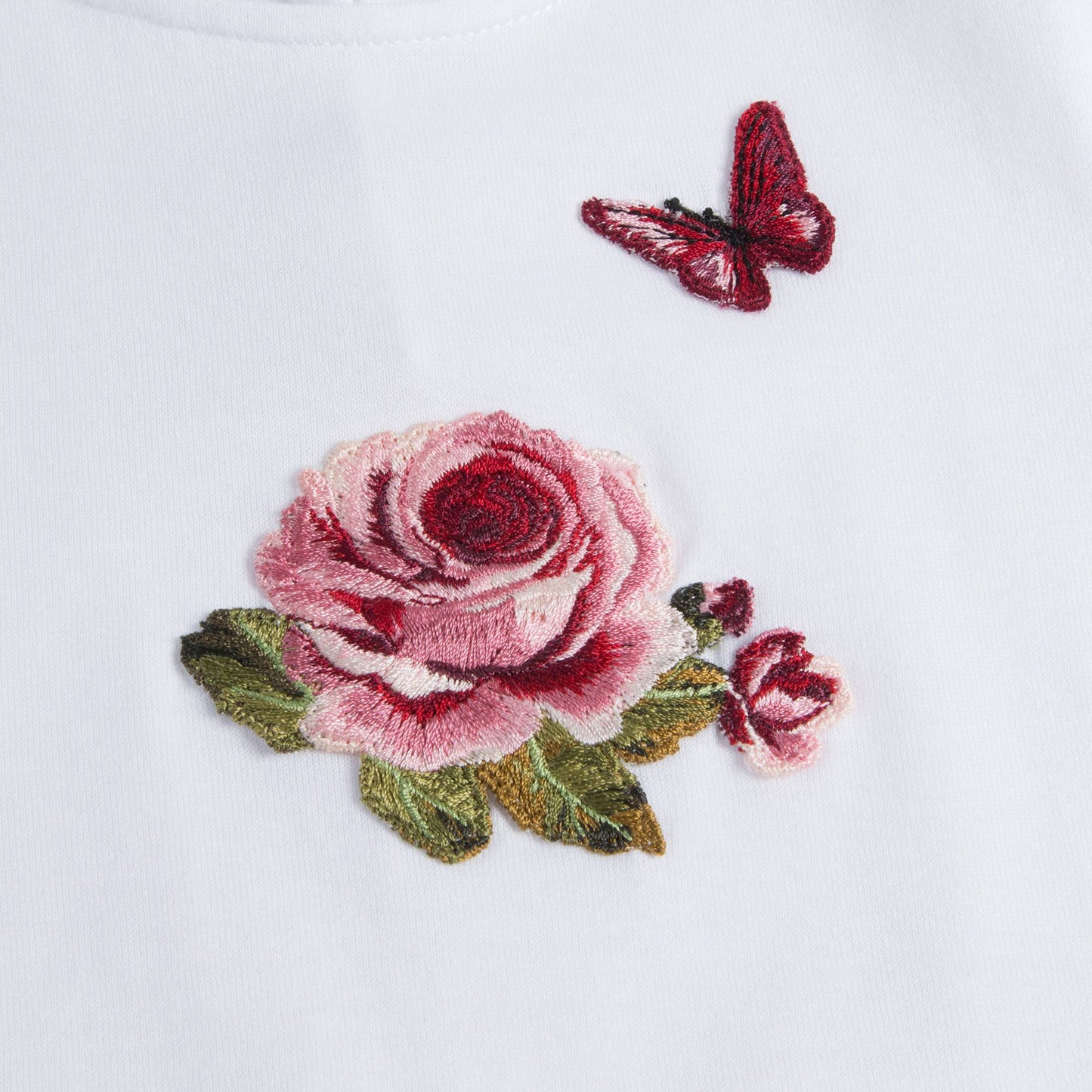 Baby  Girls  White  Rose T-shirt