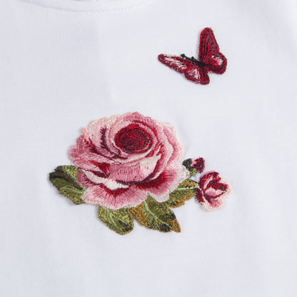 Baby  Girls  White  Rose T-shirt