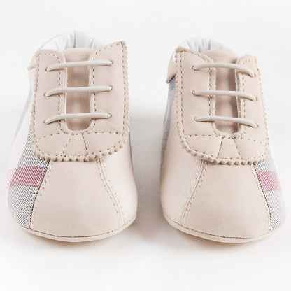 Baby Boys&Baby Girls Beige Check Pre-Walker Shoes