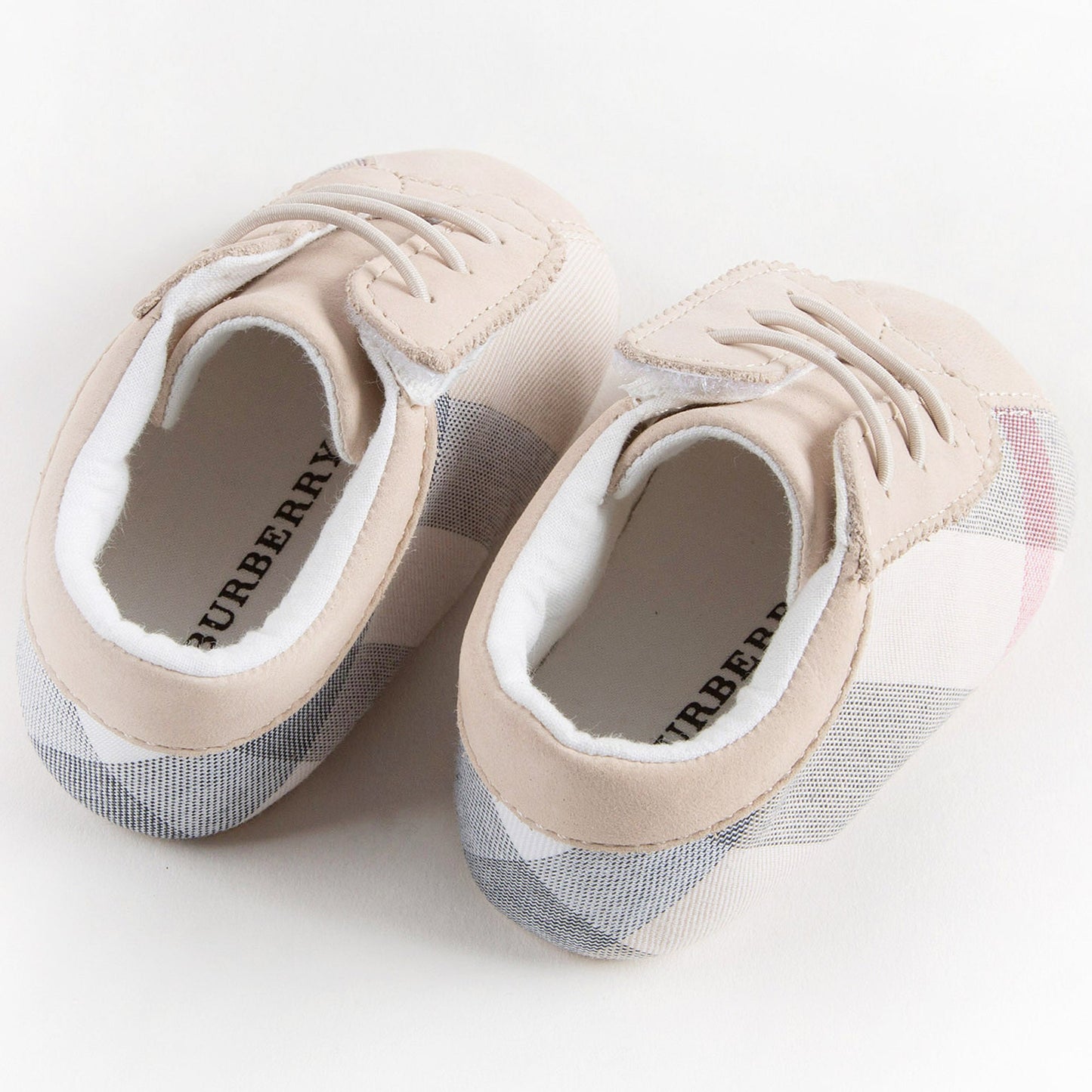 Baby Boys&Baby Girls Beige Check Pre-Walker Shoes