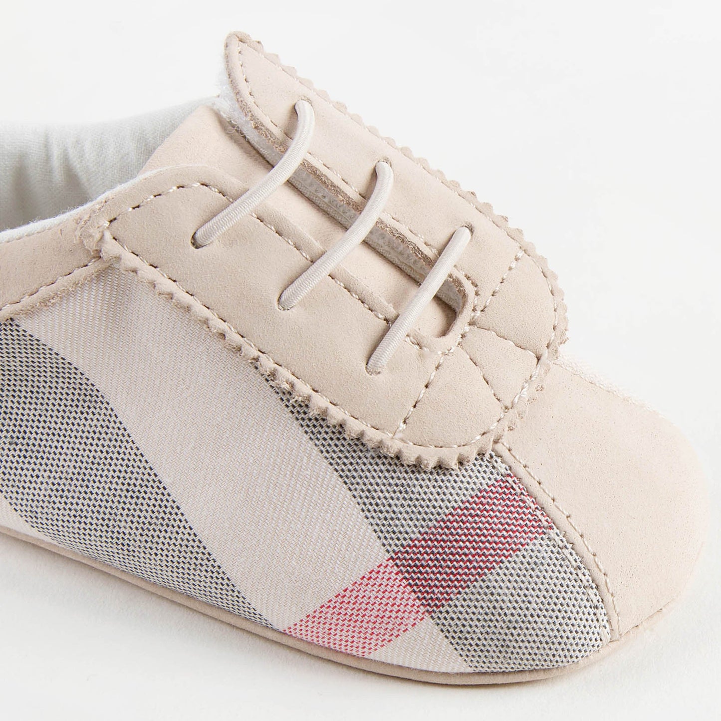 Baby Boys&Baby Girls Beige Check Pre-Walker Shoes