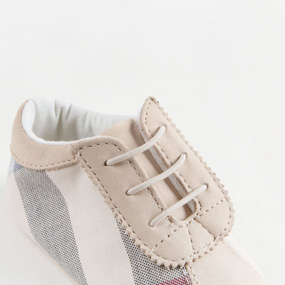 Baby Boys&Baby Girls Beige Check Pre-Walker Shoes