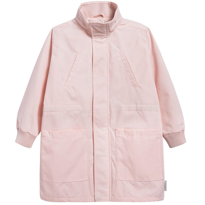 Girls Light Pink Blue Solid Jacket