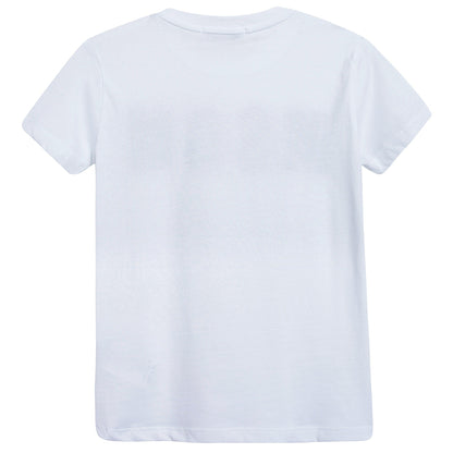 Boys White Logo Cotton Jersey T-shirt