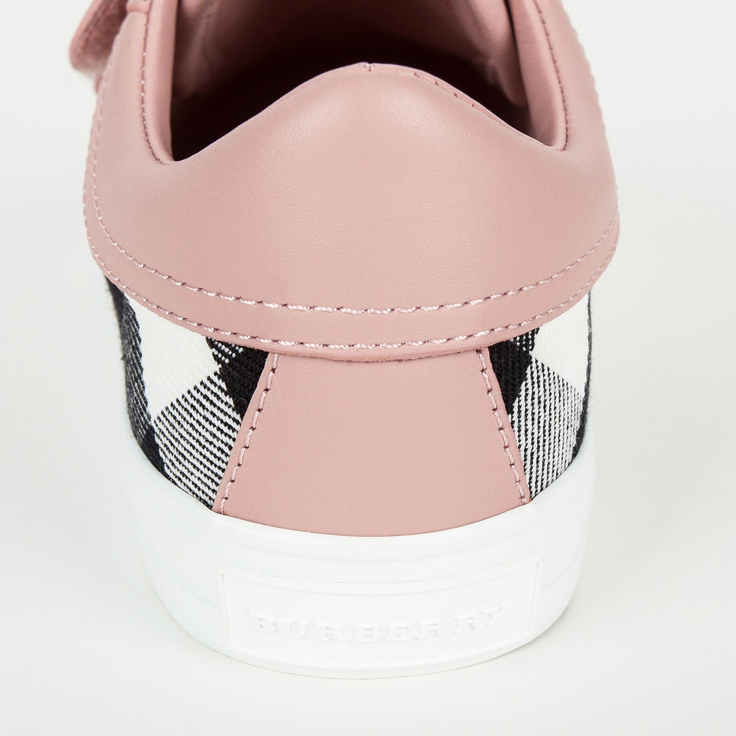 Girls Pink & Beige Check 'Mini Heacham' Trainers