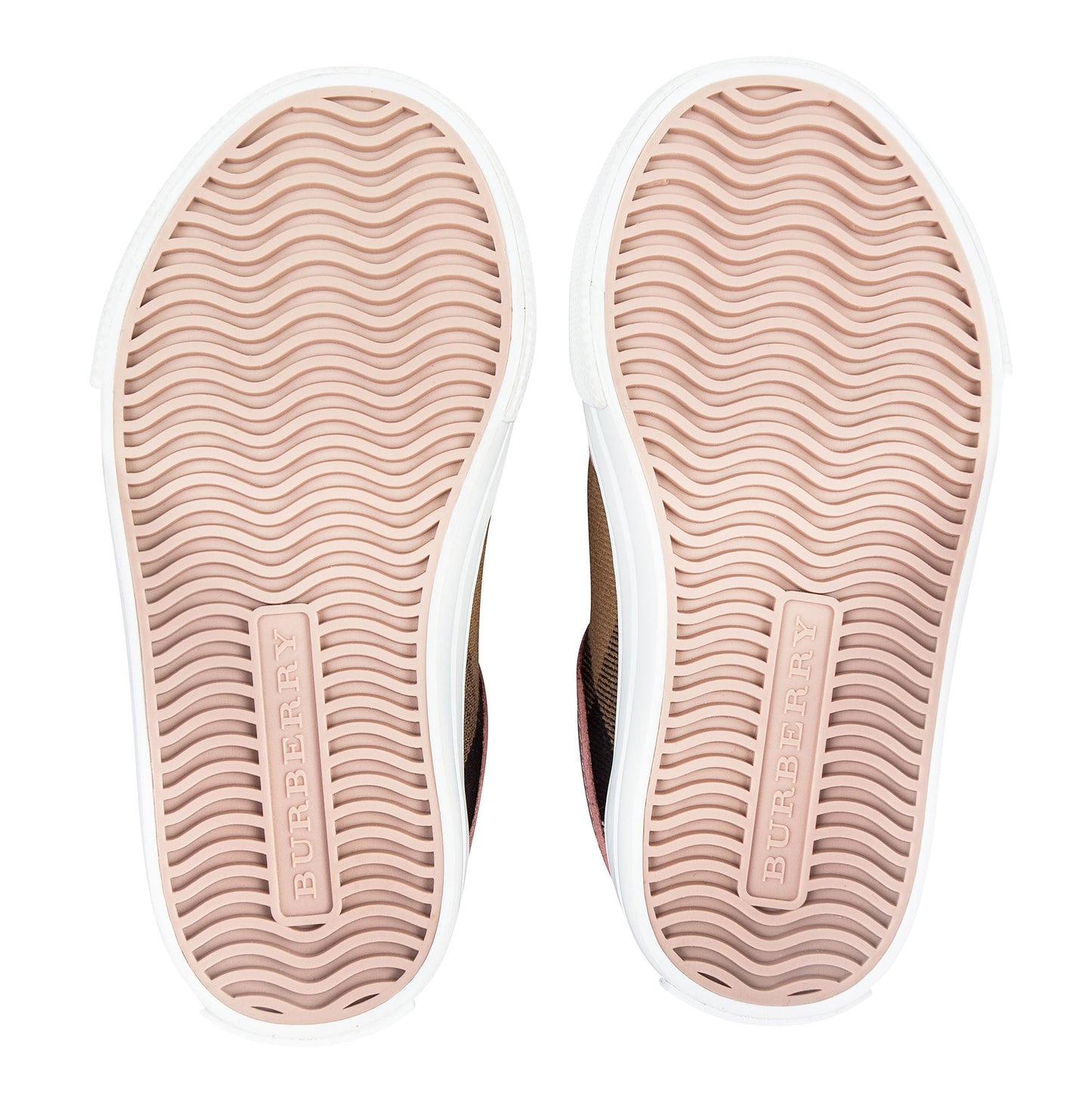 Baby Girls Pink & Beige Check 'Mini Heacham' Trainers