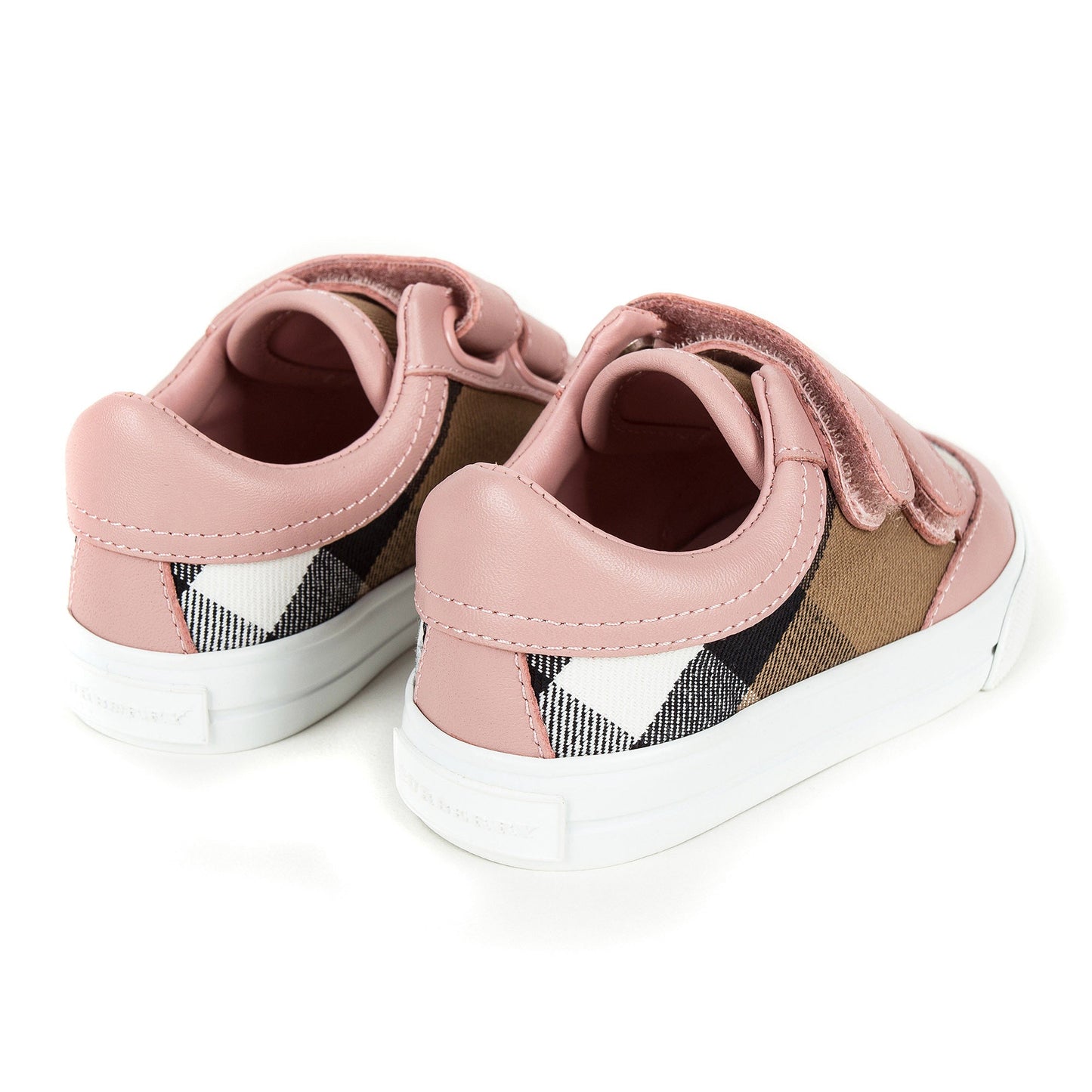 Baby Girls Pink & Beige Check 'Mini Heacham' Trainers