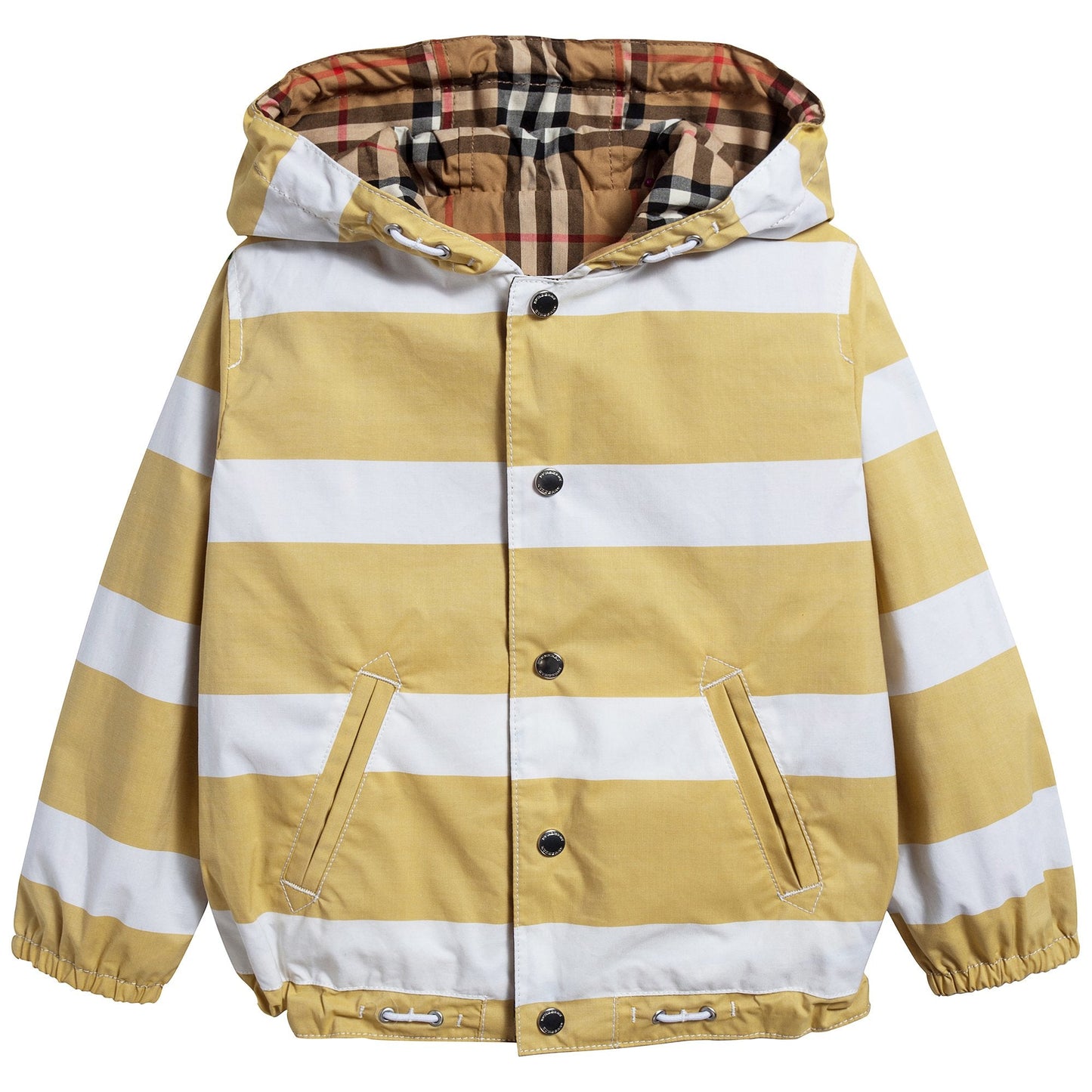 Baby Boys Larch Yellow & White Cotton Jacket