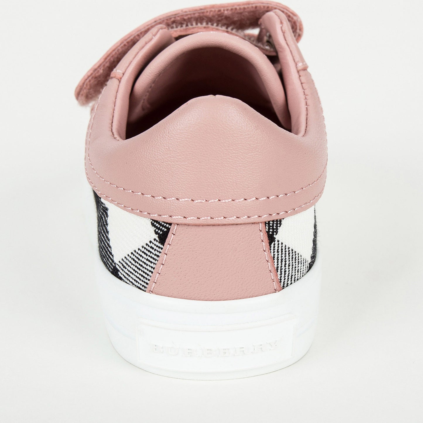 Baby Girls Pink & Beige Check 'Mini Heacham' Trainers