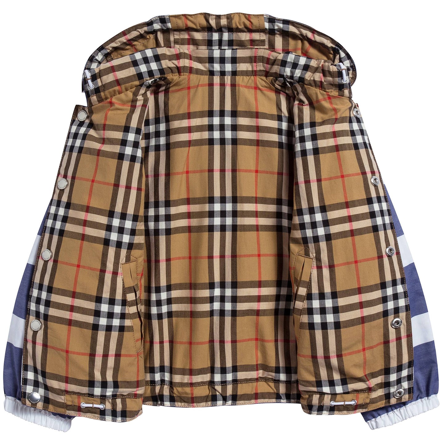 Boys Navy & White Cotton Jacket