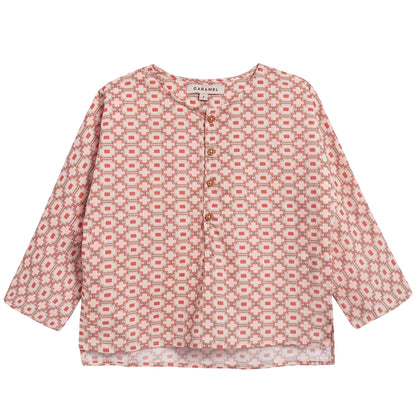 Baby Kaleido Red Woven T-shirt