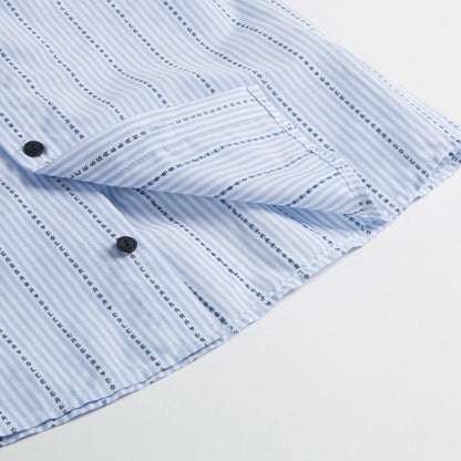Baby Boys Sky Blue Jacquard T-shirt