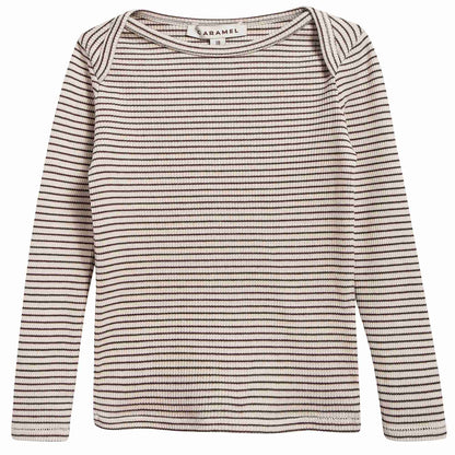 Baby Sand & Chocolate Stripe Cotton Jersey T-shirt