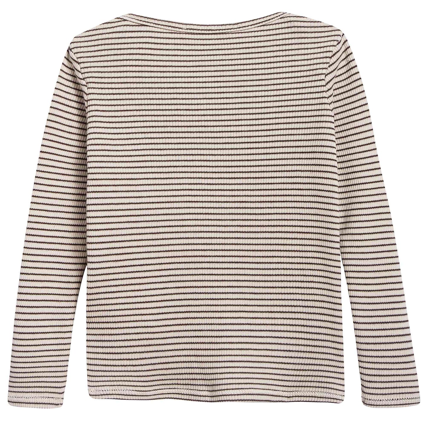 Baby Sand & Chocolate Stripe Cotton Jersey T-shirt