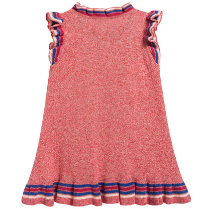 Girls Strawberry Cotton Knitwear Dress