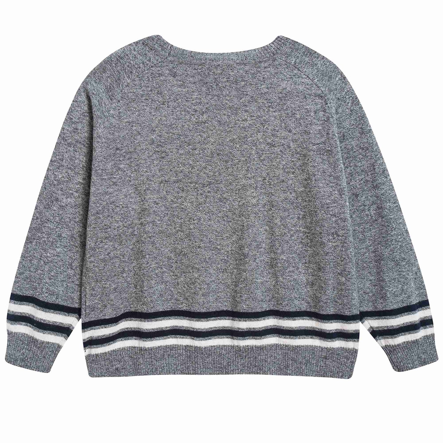 Boys Charcoal Cotton Knitwear Jumper