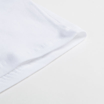 Girls White "Denim Blue Girls" Cotton T-shirt