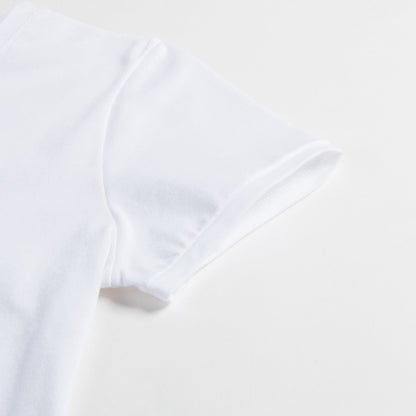 Girls White "Gold Girls" Cotton T-shirt
