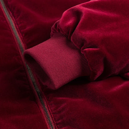 Girls  Red   Velvet  Liner  Pilot   Jacket